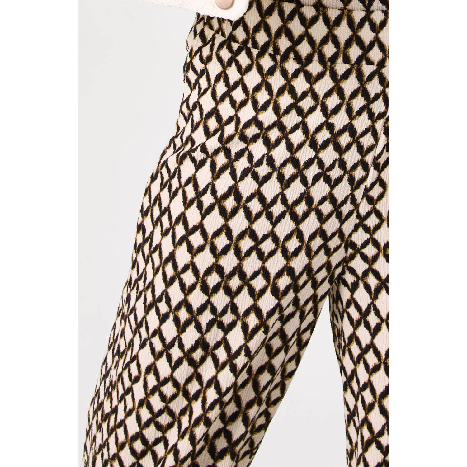 Garcia wide leg regular waist casual broek wit