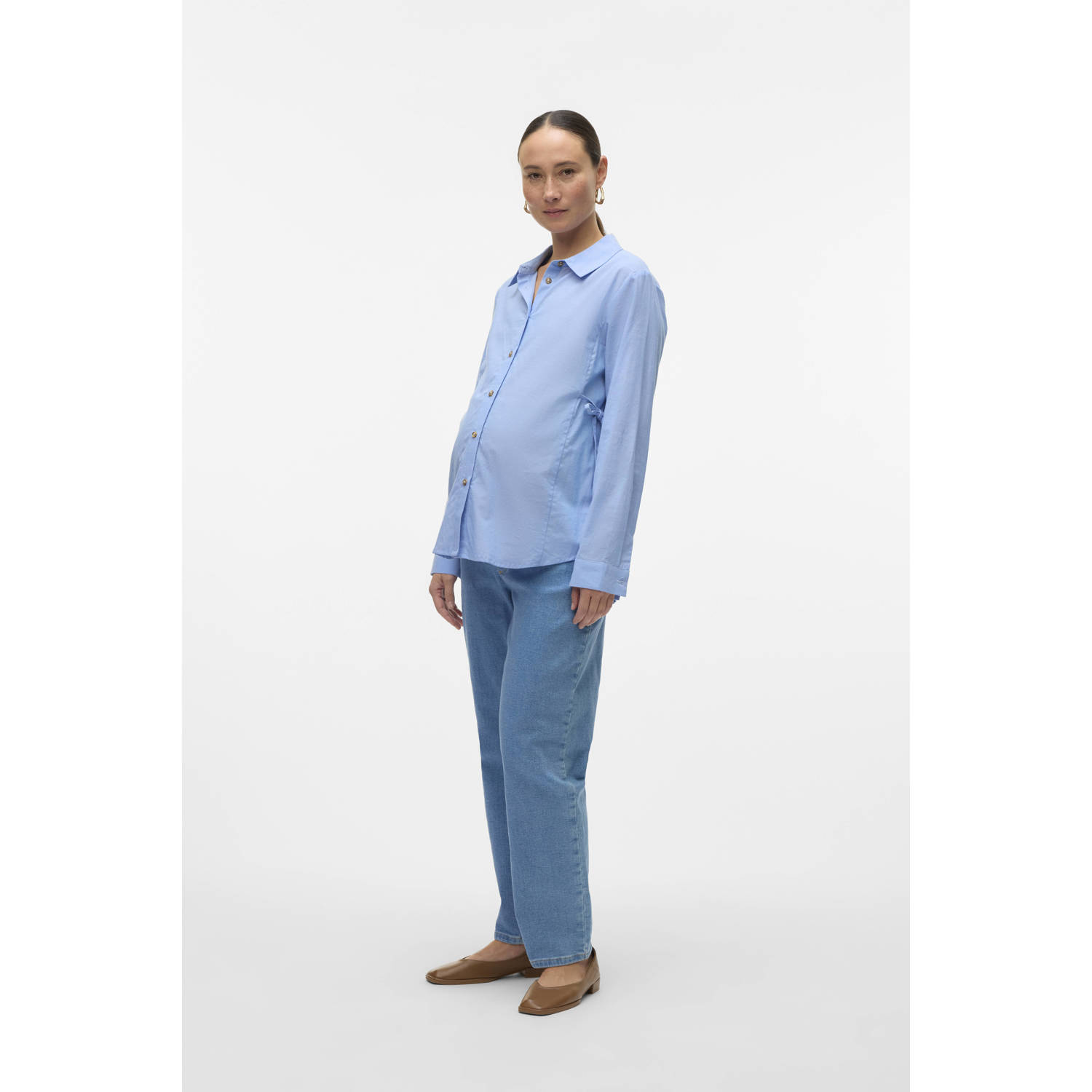 MAMALICIOUS zwangerschaps blouse blauw