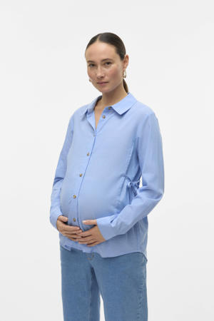 zwangerschaps blouse blauw