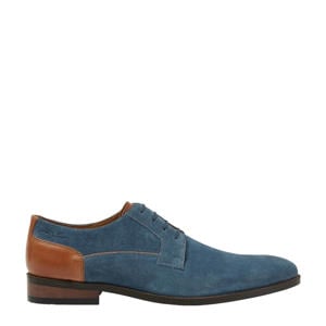 Vienna suède veterschoenen blauw