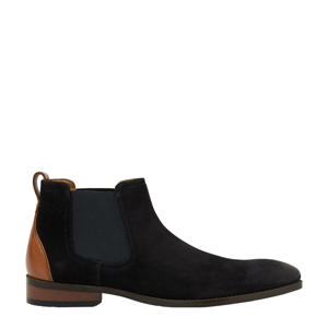 Vienna suède chelsea boots donkerblauw