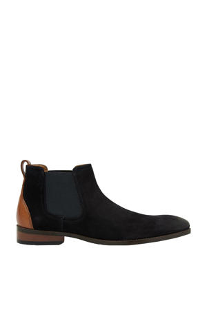 Vienna suède chelsea boots donkerblauw