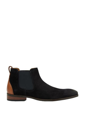 Vienna suède chelsea boots donkerblauw