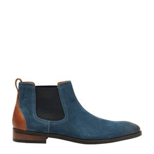 Vienna suède chelsea boots blauw