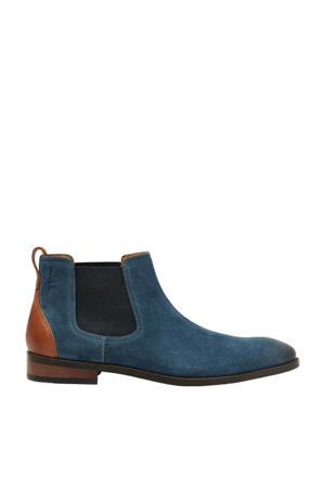 Vienna suède chelsea boots blauw
