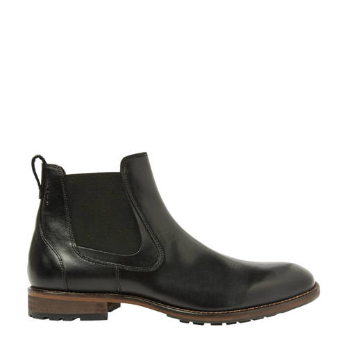 Van Lier Henry leren chelsea boots zwart afbeelding