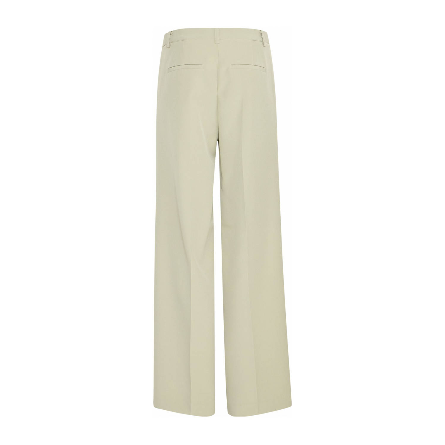 ICHI straight high waist pantalon lichtgroen