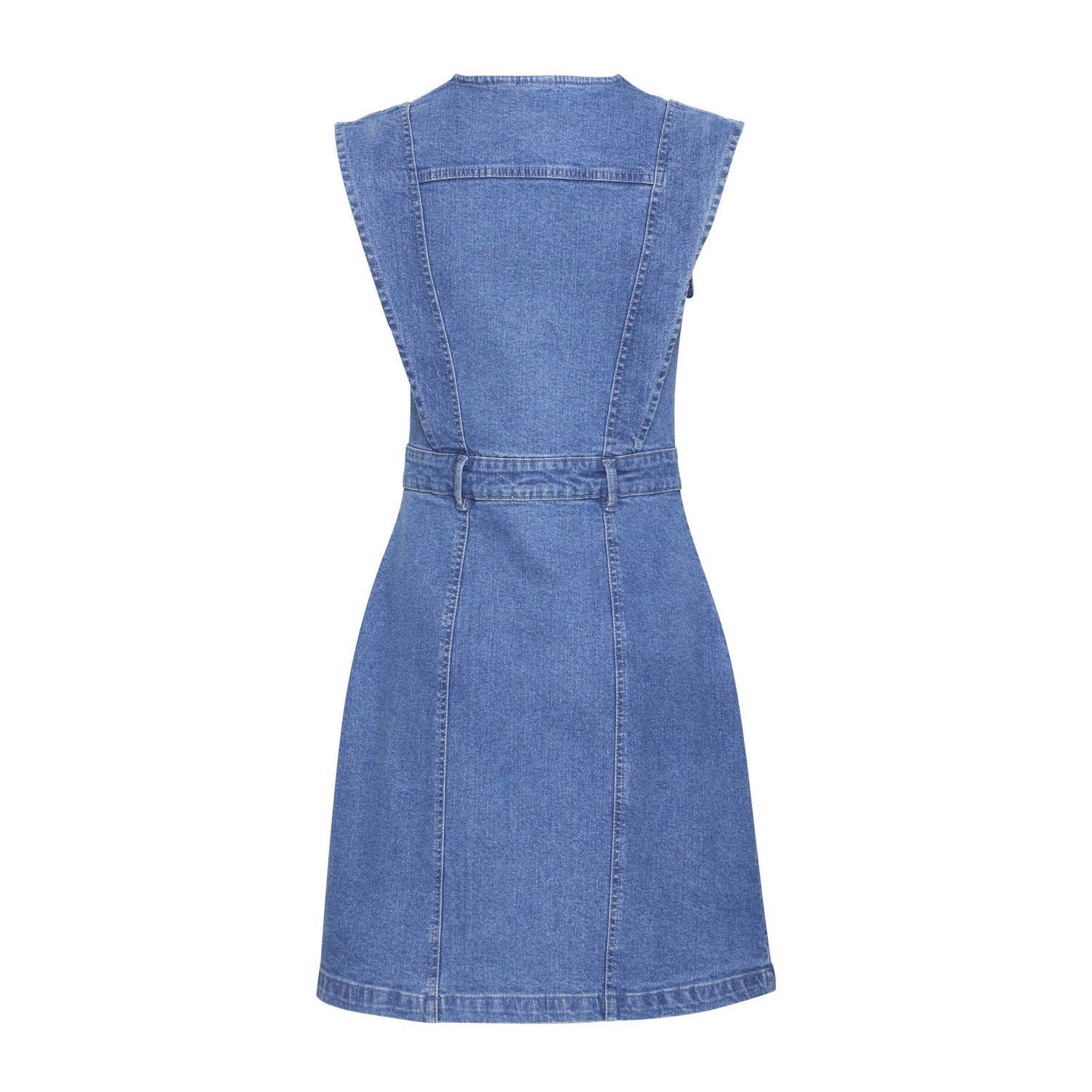 ICHI spijkerjurk medium blue denim