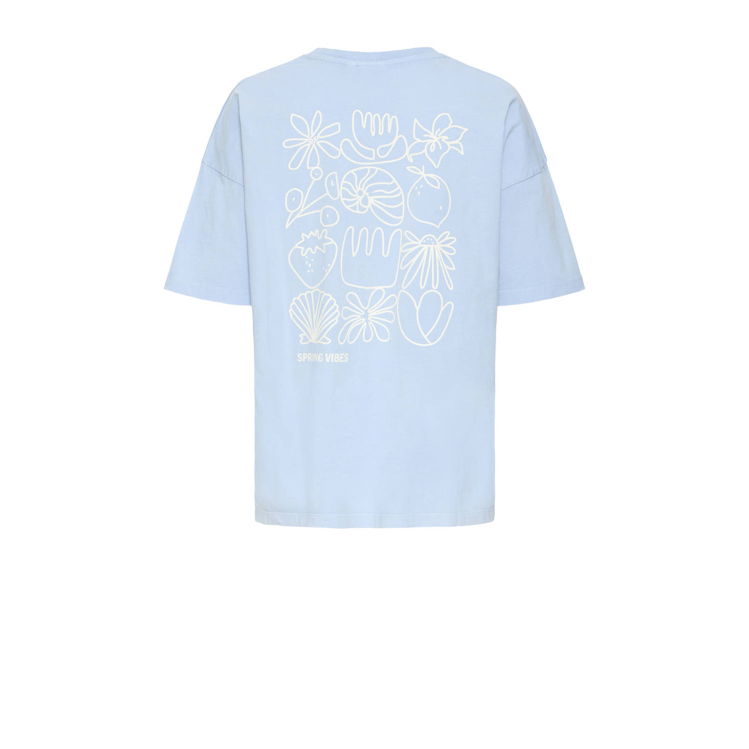 ICHI T-shirt lichtblauw