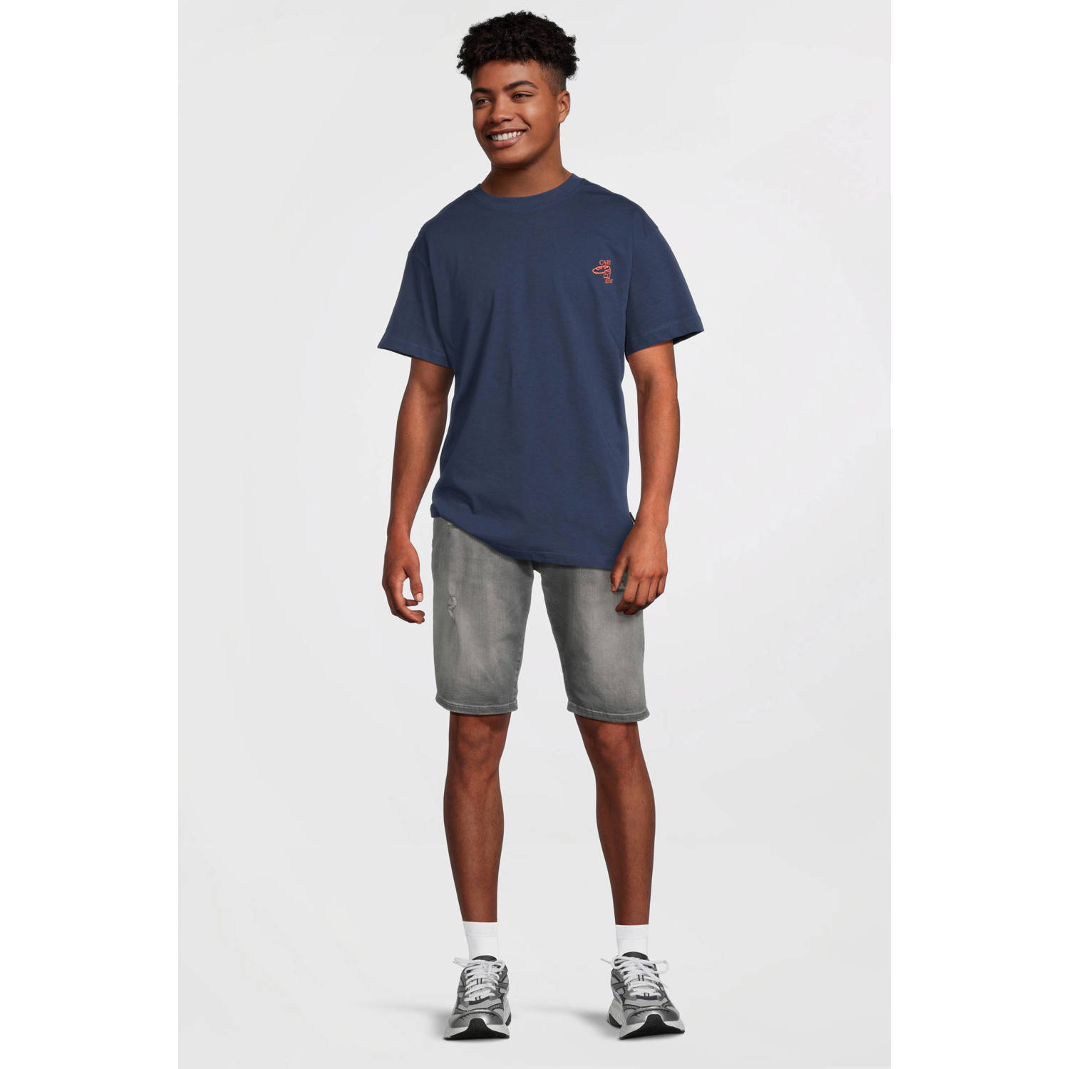 Cars denim regular short grijs