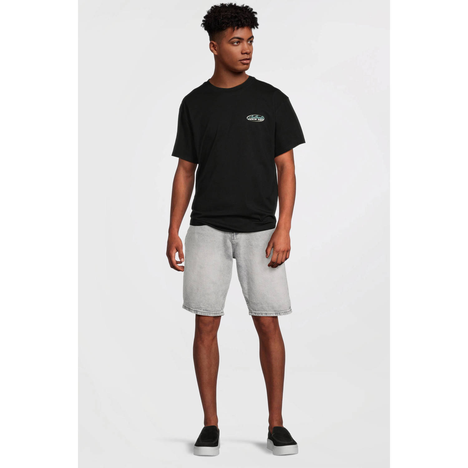 Cars denim regular short lichtgrijs