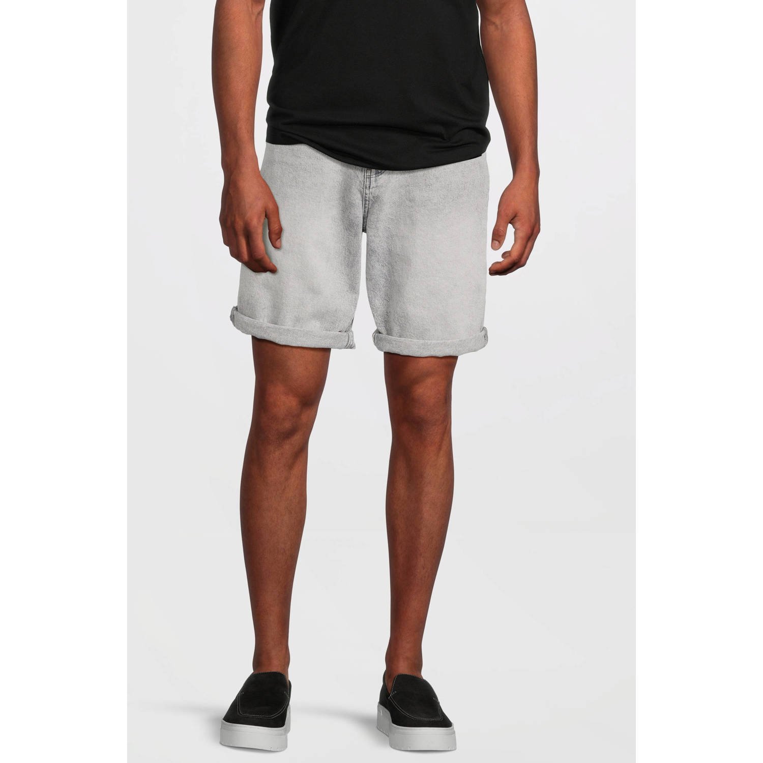 Cars denim regular short lichtgrijs