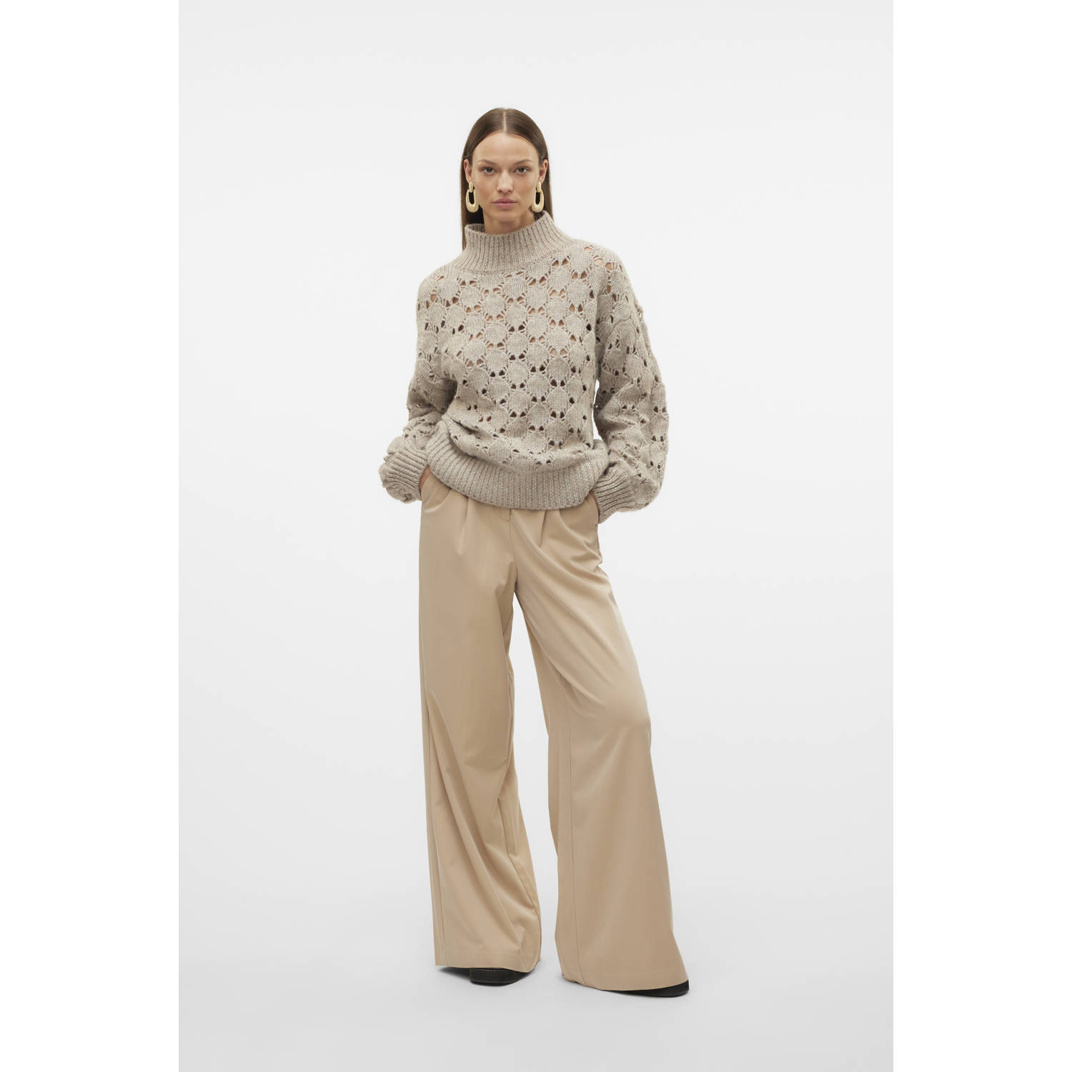 AWARE gebreide trui beige