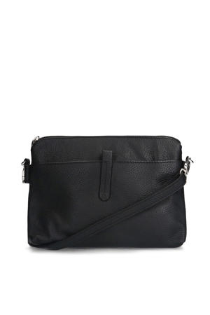 leren crossbody tas zwart