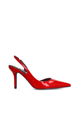 lak slingback pumps rood