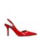 Sacha lak slingback pumps rood