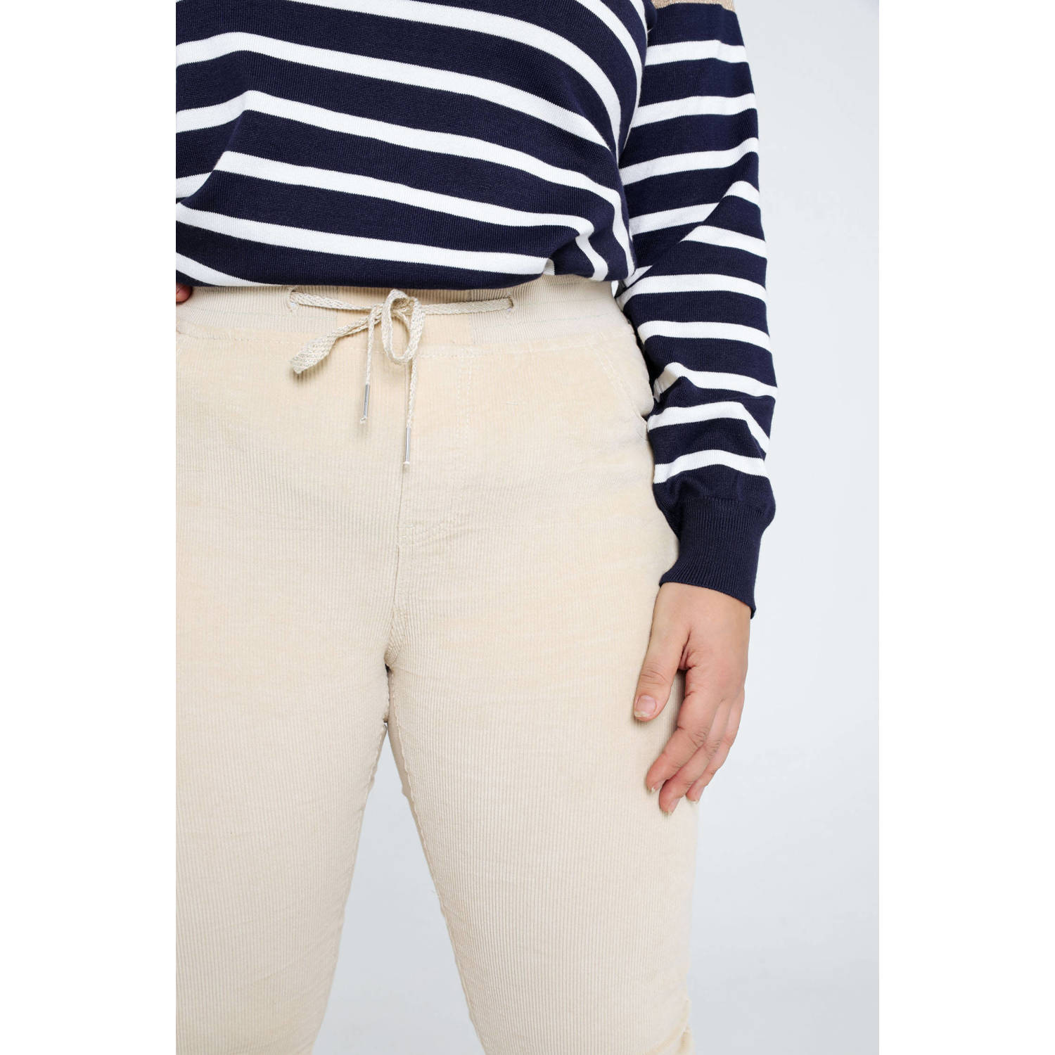 Paprika regular waist casual broek beige