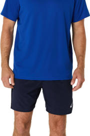 thumbnail: Blauwe heren hardloopshirt Core kobalt van polyester met korte mouwen en ronde hals