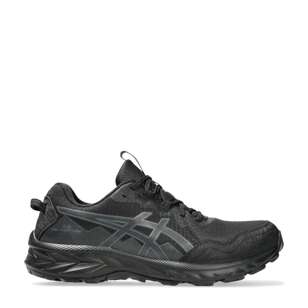 ASICS Gel-Venture 10 hardloopschoenen zwart/antraciet wehkamp