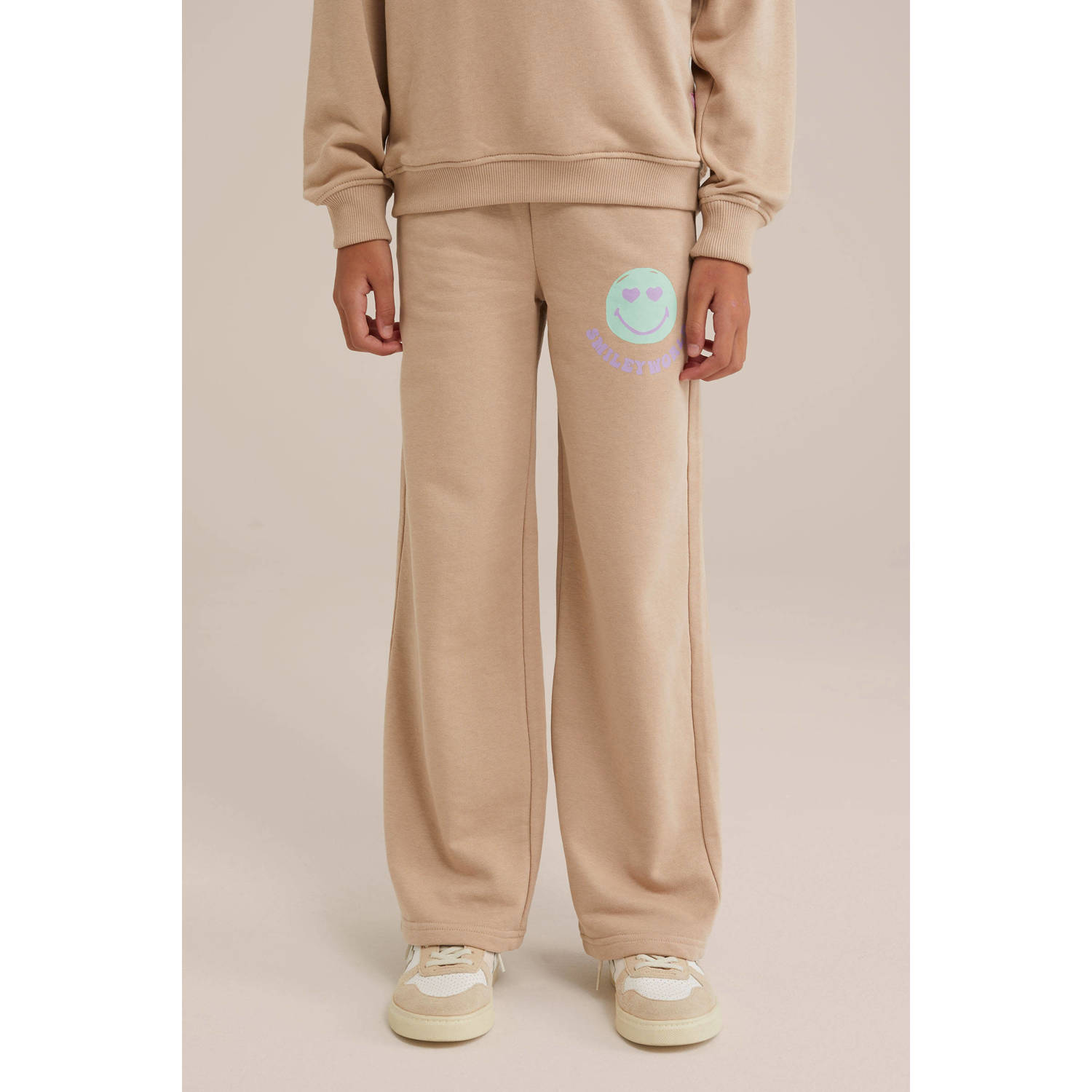WE Fashion straight sweatpant beige
