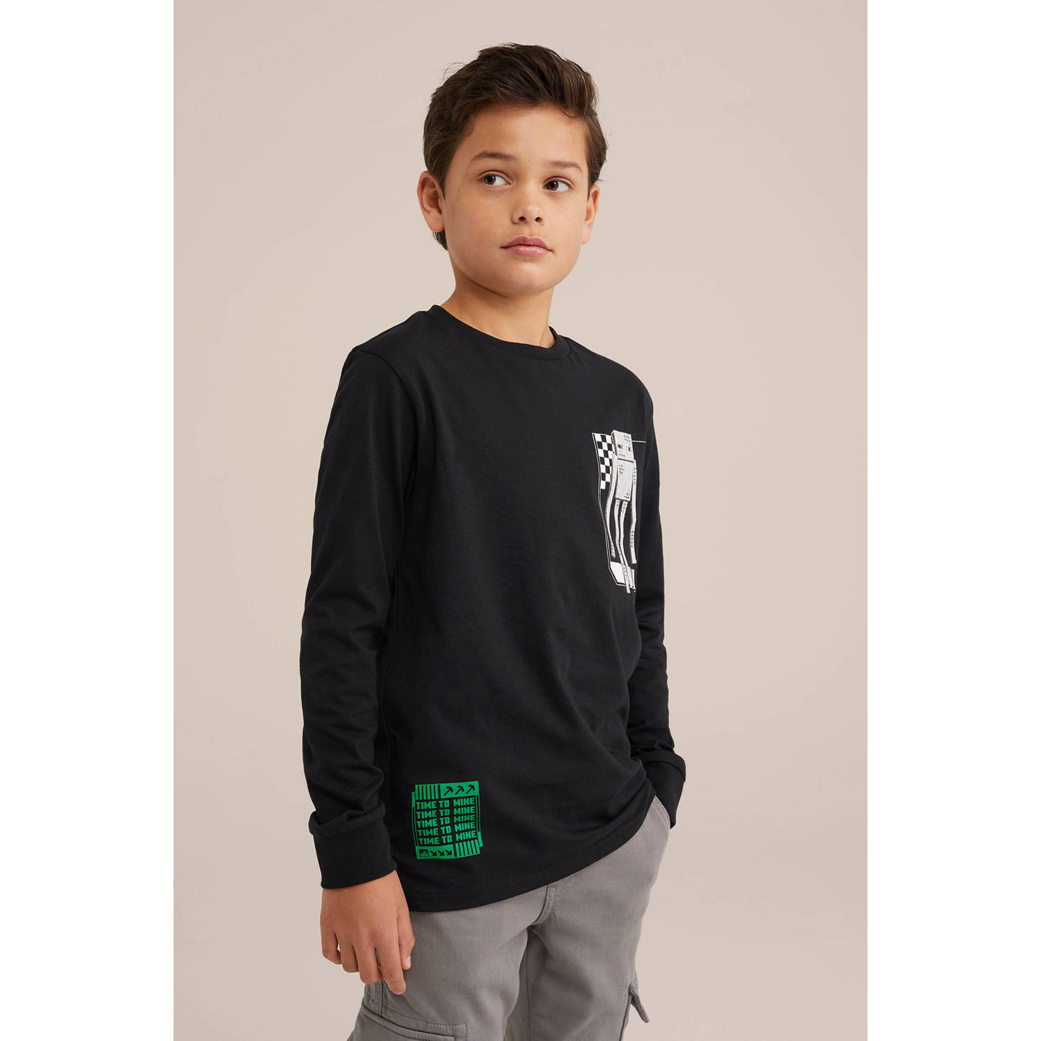 WE Fashion longsleeve zwart