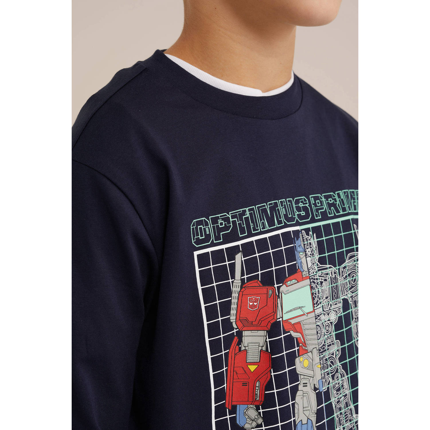WE Fashion Longsleeve donkerblauw