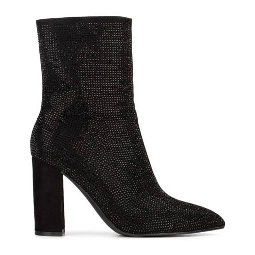 POSH by Poelman Lauren enkellaarzen zwart met glitters afbeelding