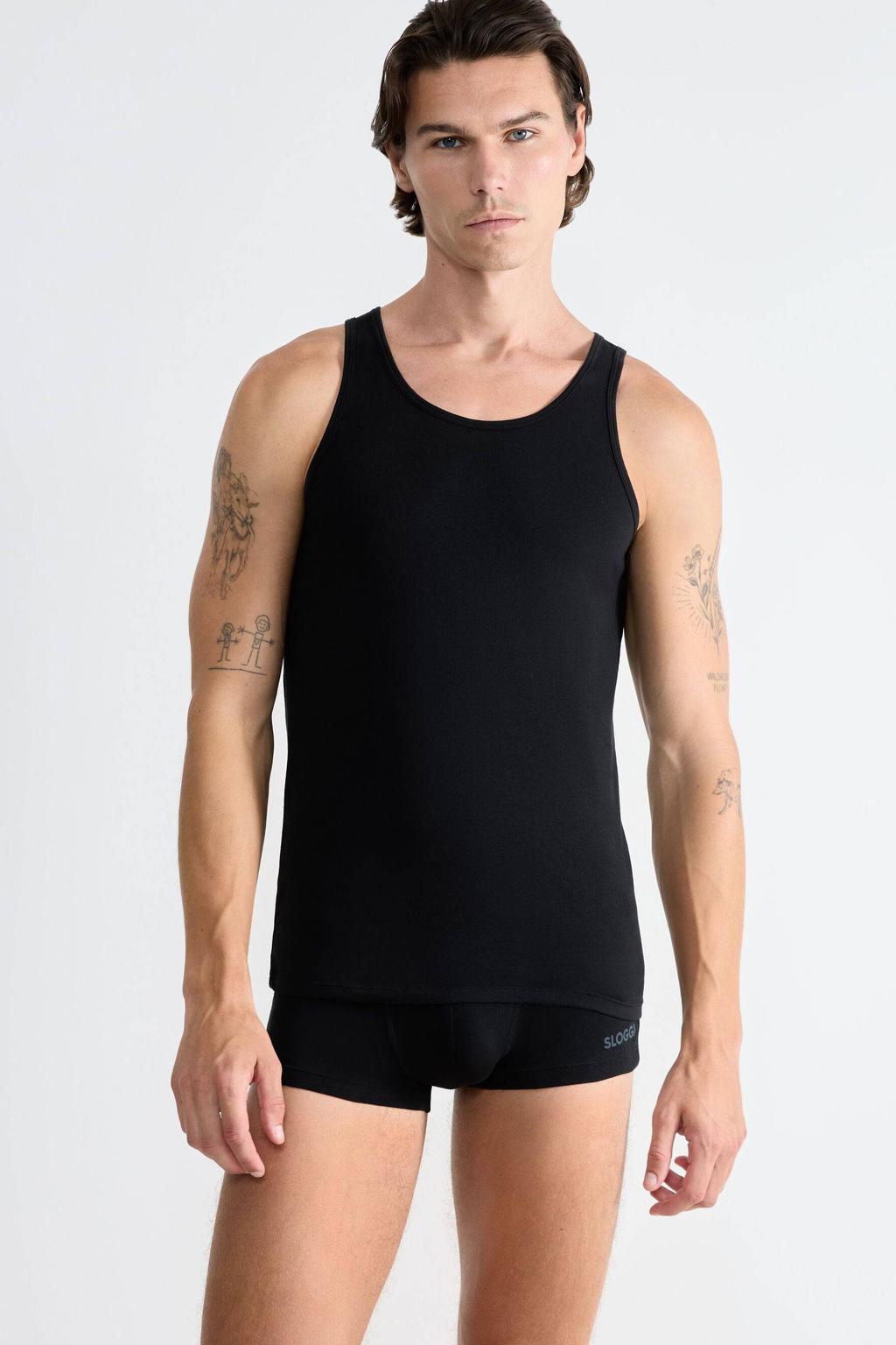 Sloggi hemd (set van 2) zwart