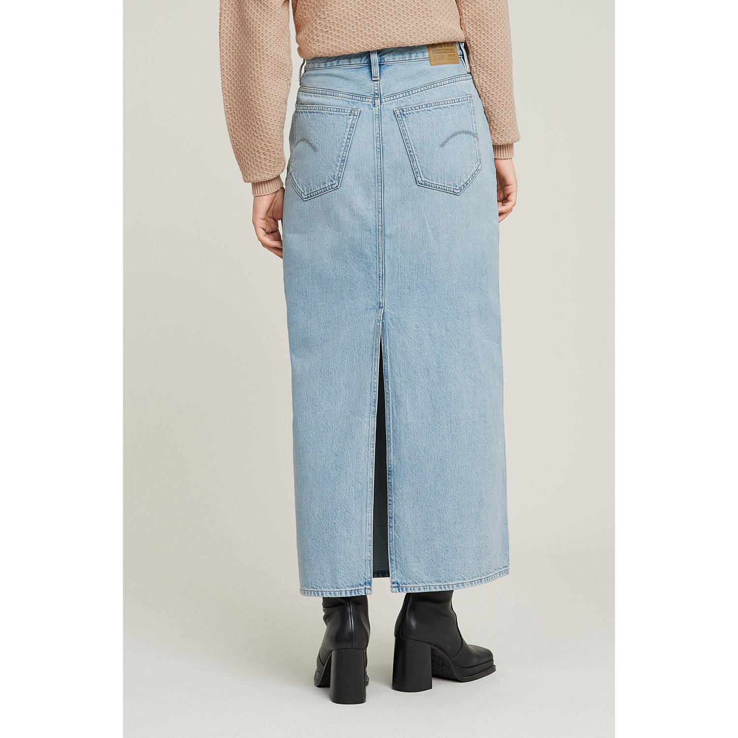 G-STAR denim spijkerrok light blue denim