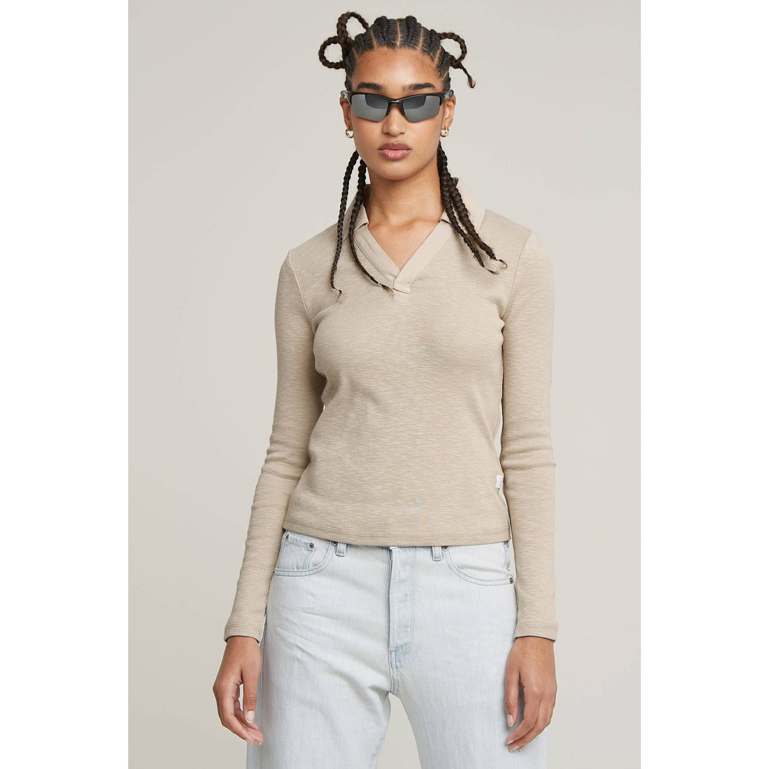 G-Star Raw Gebreide pullover met resortkraag