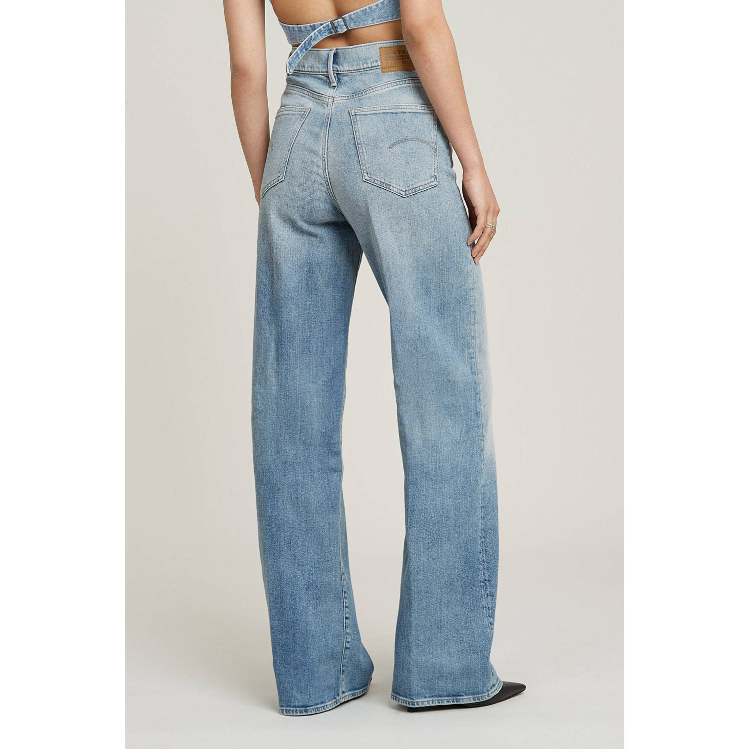 G-STAR high waist loose fit jeans light blue denim