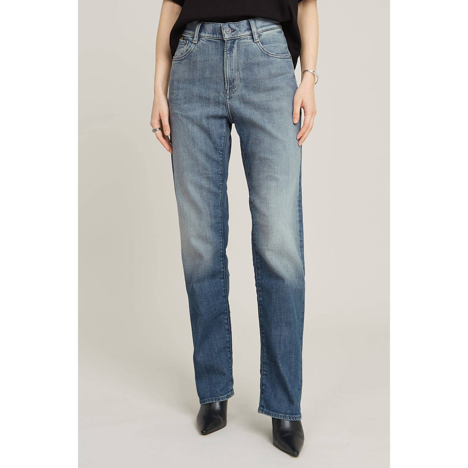 G-Star RAW Viktoria High Straight Jeans Midden blauw Dames