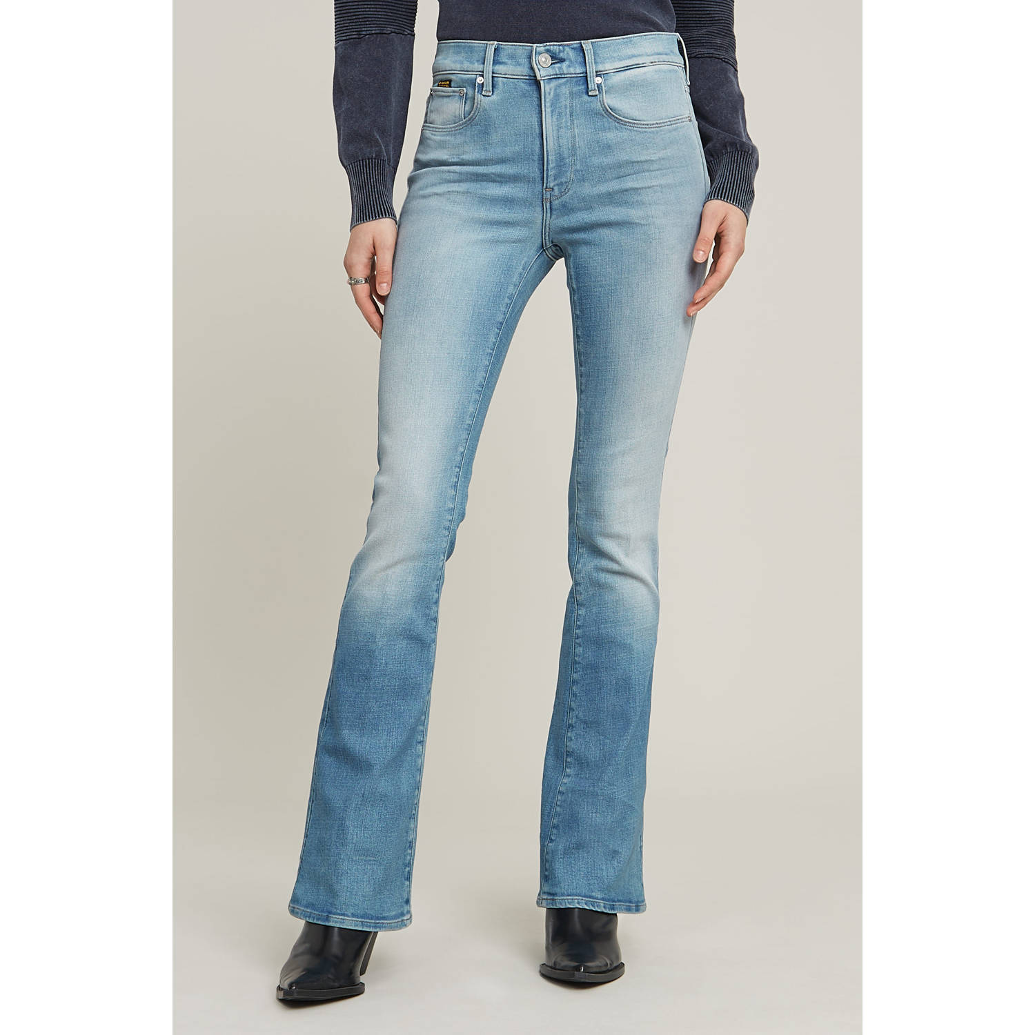 G-Star RAW 3301 Flare Jeans Lichtblauw Dames