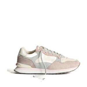 City  suède sneakers taupe/lichtblauw