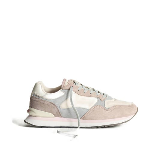 HOFF City suède sneakers taupe/lichtblauw afbeelding