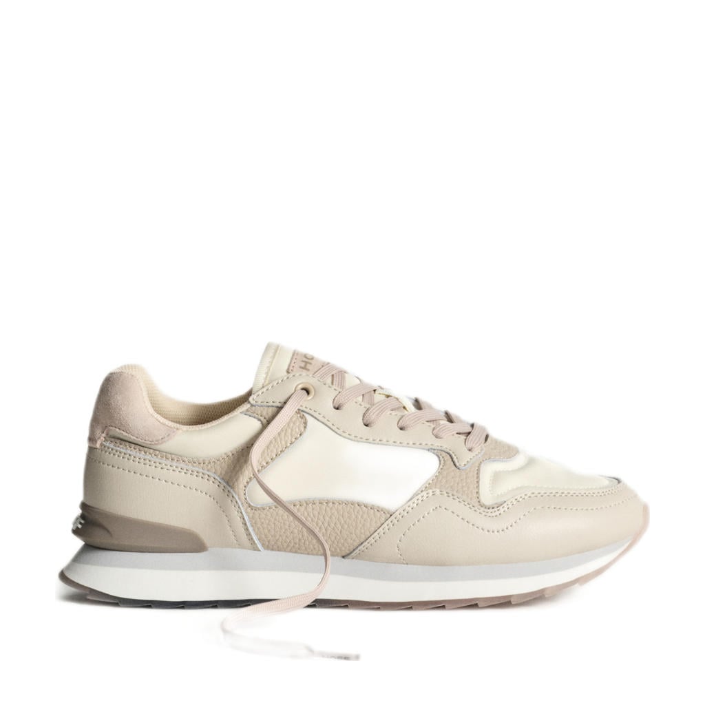 Beige dames HOFF City suède sneakers van 70% leer/30% textiel met veters