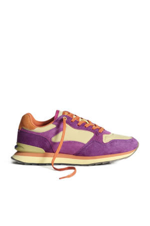 City  suède sneakers paars/beige