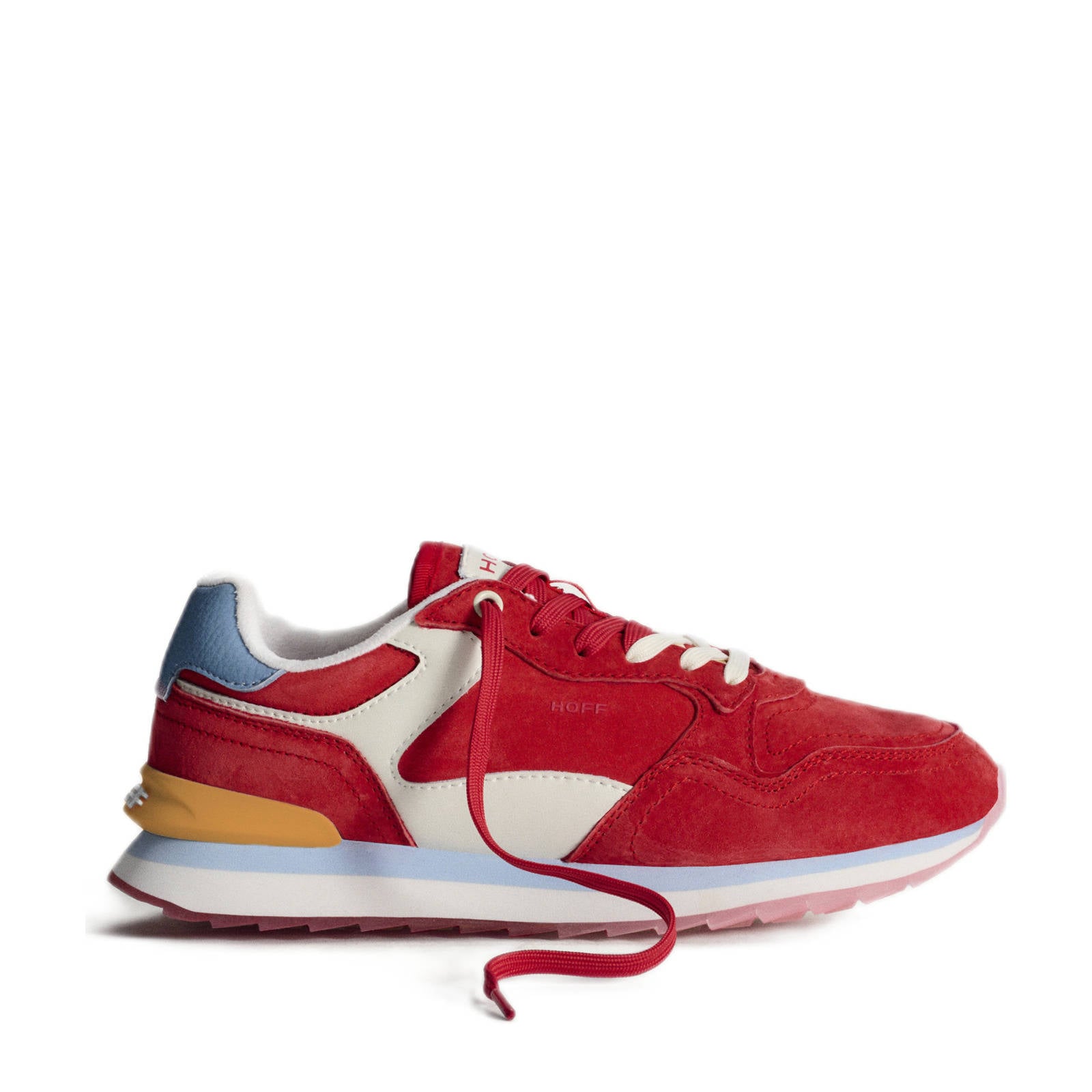 HOFF City full leather suède sneakers rood | wehkamp