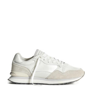 City full leather  leren sneakers wit