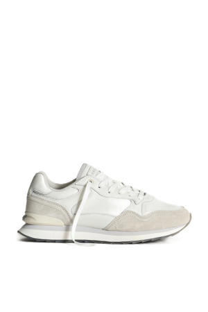 City full leather  leren sneakers wit