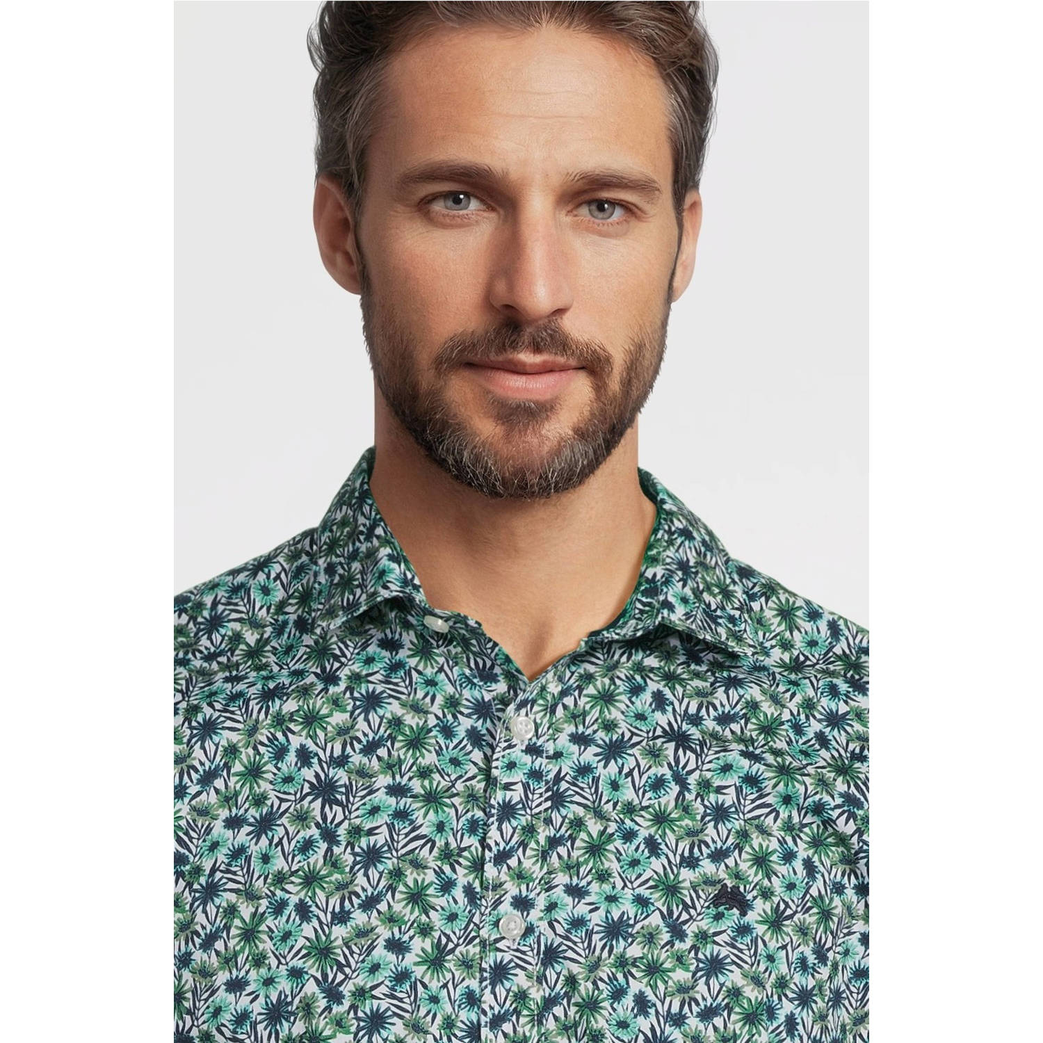 LERROS casual overhemd blauw