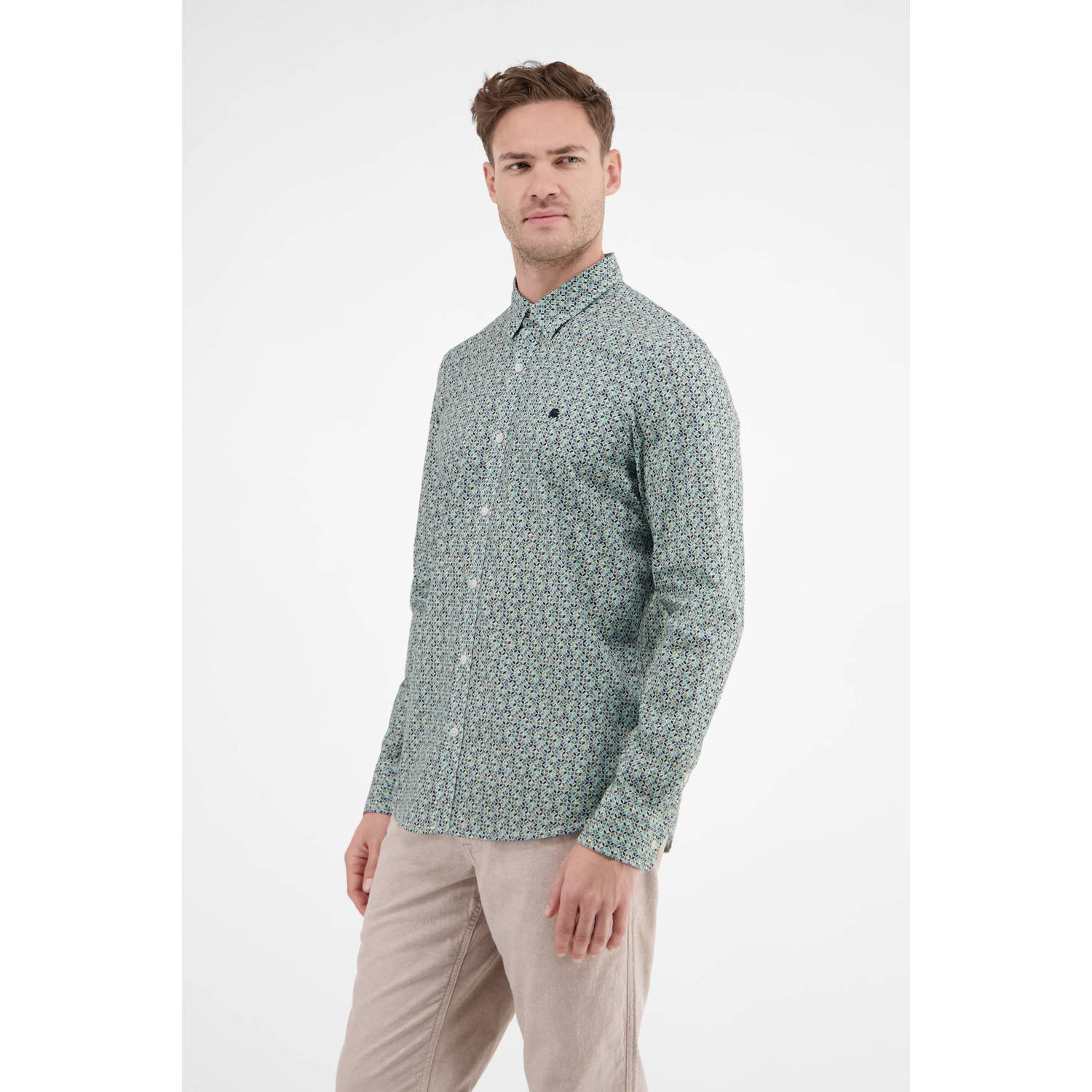 LERROS casual overhemd groen