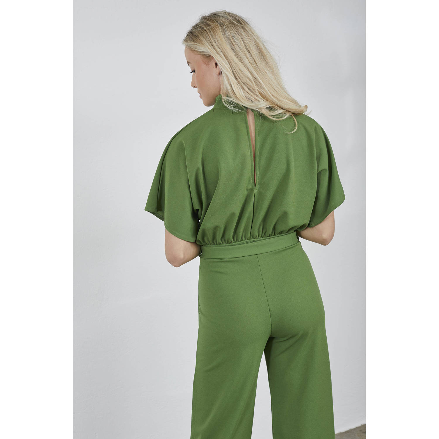 SisterS Point straight jumpsuit groen