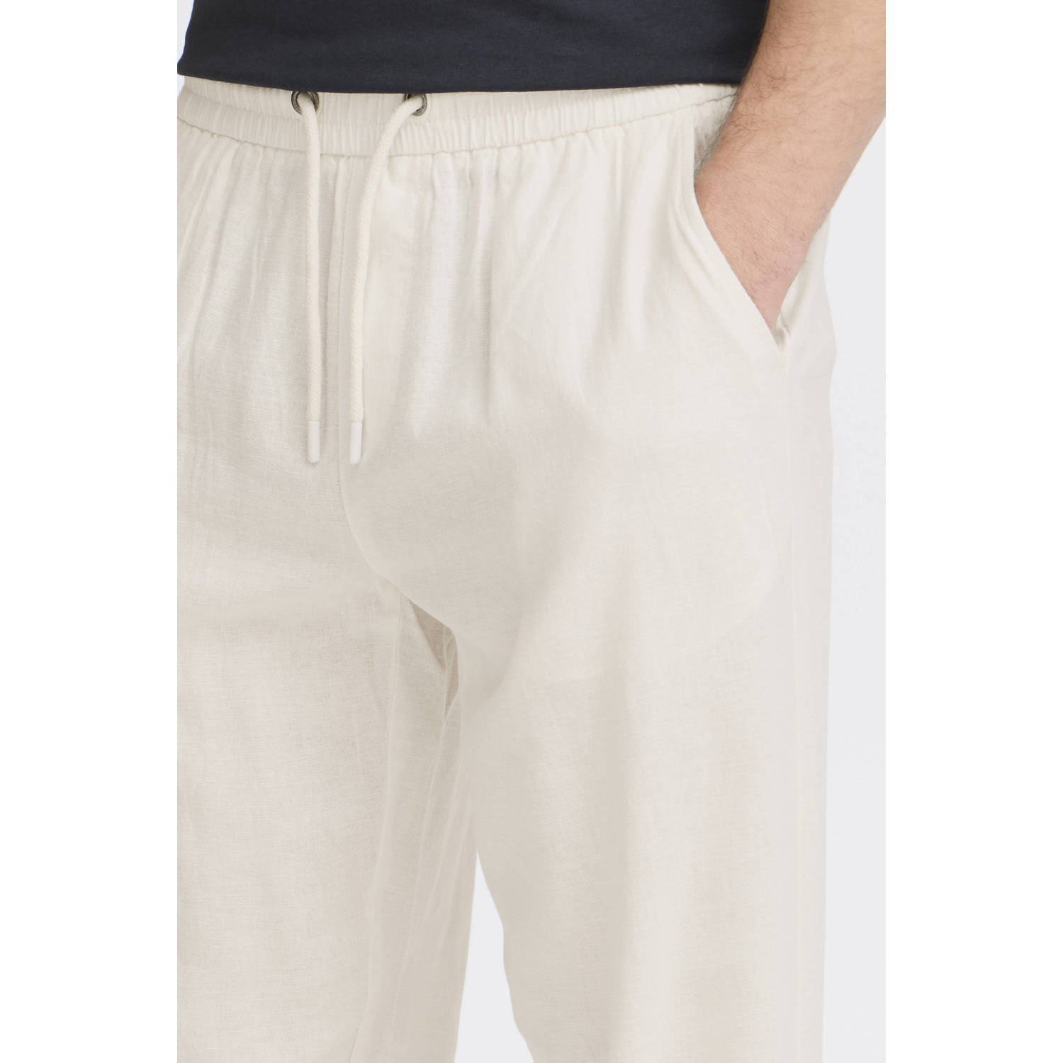 Blend regular fit casual broek BHBILLY ecru