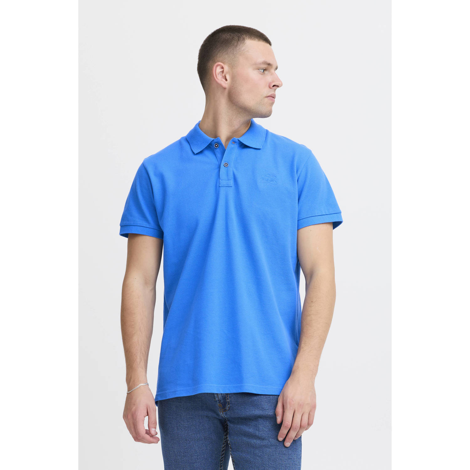 Blend regular polo blauw