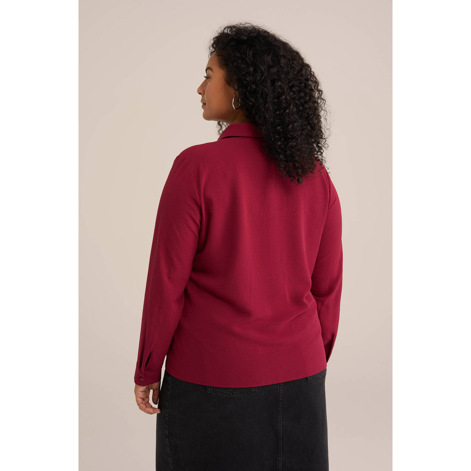 WE Fashion Curve blouse rood