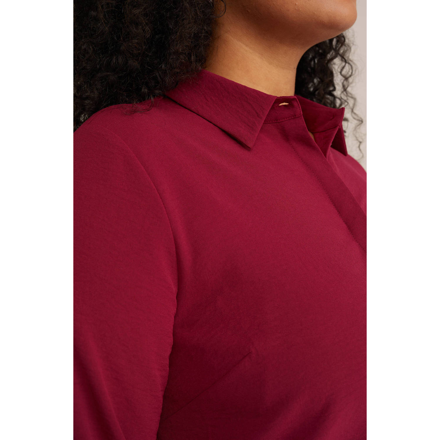 WE Fashion Curve blouse rood