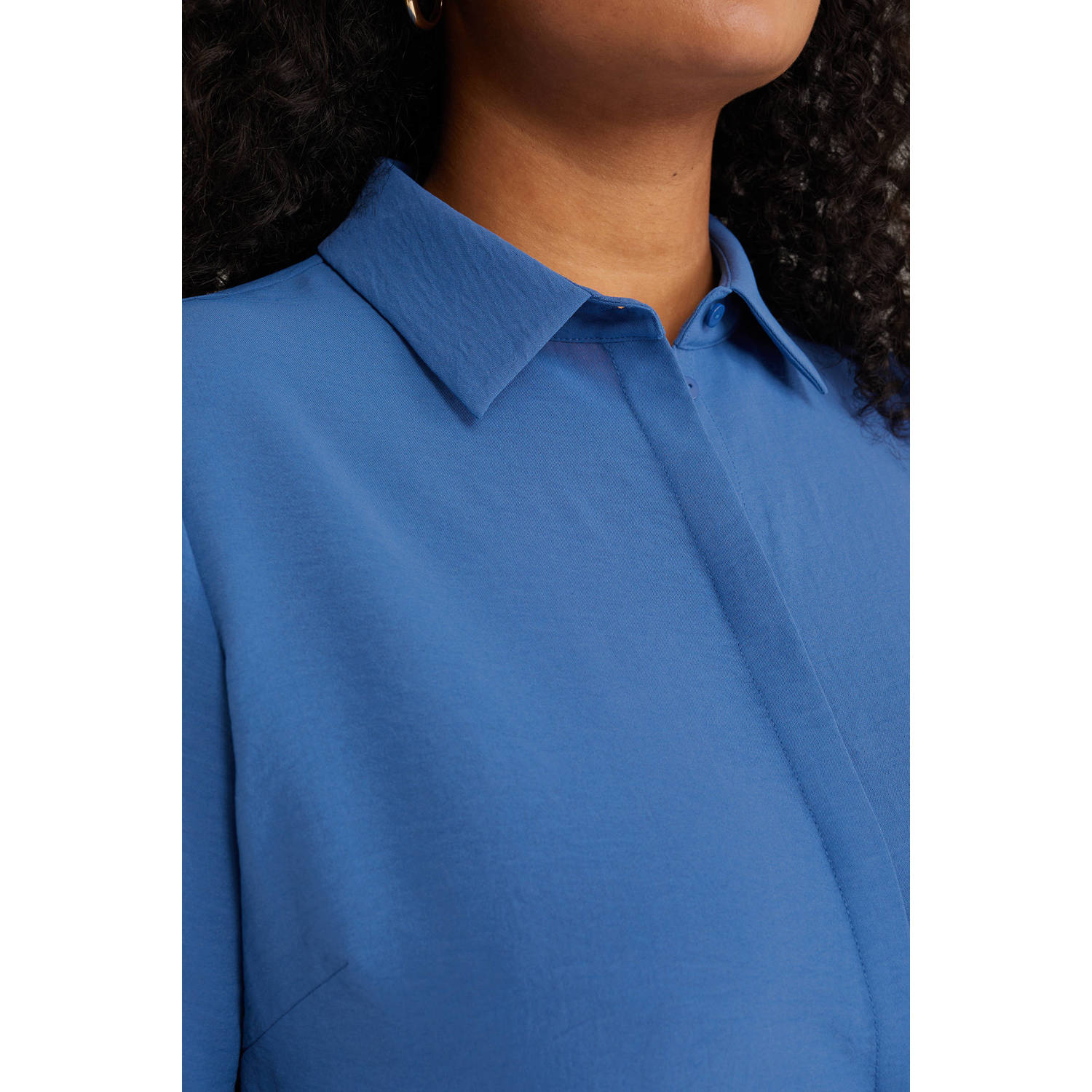 WE Fashion Curve blouse blauw