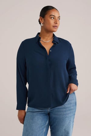 blouse donkerblauw