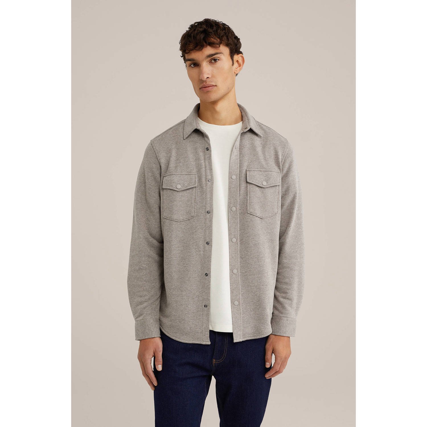 WE Fashion WE Fundamentals overshirt taupe